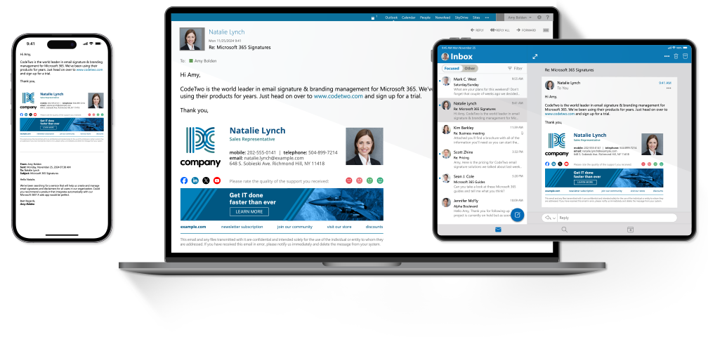Unterstützung für alle E-Mail-Clients und Mobil-Geräte