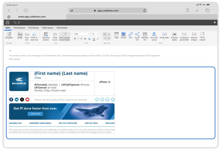 Der weltbeste HTML-Editor für Signaturvorlagen