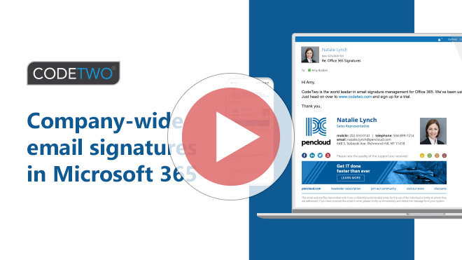CodeTwo Email Signatures for Office 365 - How it works