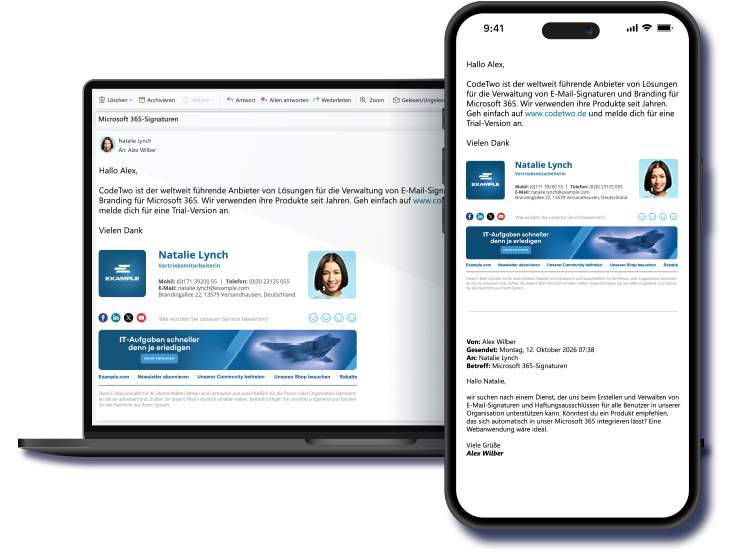 CodeTwo Email Signatures für Microsoft 365 und Office 365