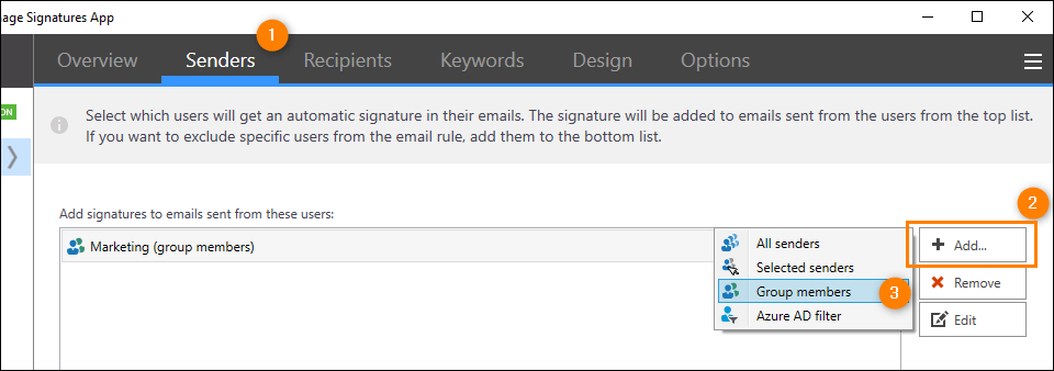 Regelbedingungen in CodeTwo Email Signatures for Office 365 konfigurieren