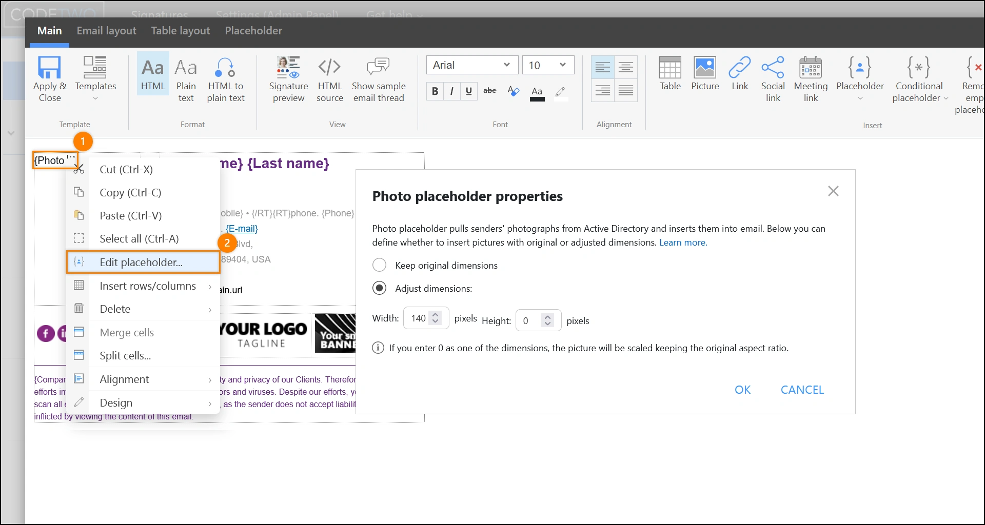 Fotoabmessungen des Office 365-Benutzerfotos ändern