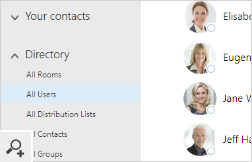 Fotos Office 365 Benutzer eingeblendet in Applikation Personen in Outlook on the web.