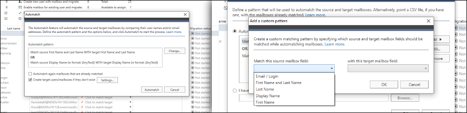 CodeTwo Office 365 Migration - Automatch