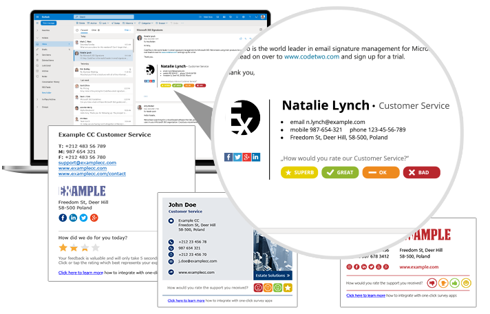 Ein-Klick-CSAT-Umfragen in E-Mails