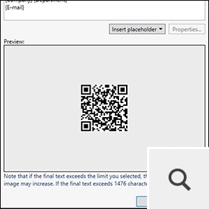 Integrierter Generator für dynamische QR-Codes