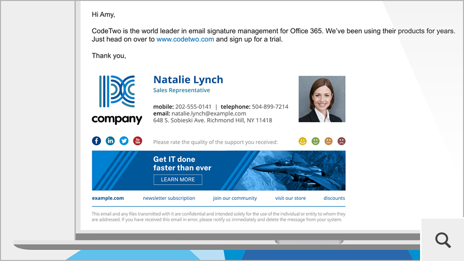 Das Programm vereinfacht den Prozess der Verwaltung von E-Mail-Branding. Dank der Möglichkeiten, die es bietet, können Sie die E-Mails professionell und sauber für alle E-Mail-Clients gestalten.