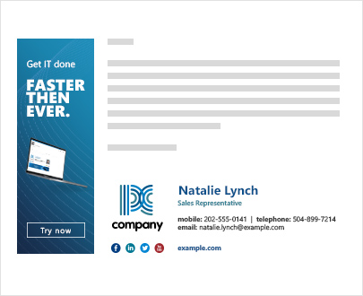E-Mail-Signaturen mit Seitenbannern