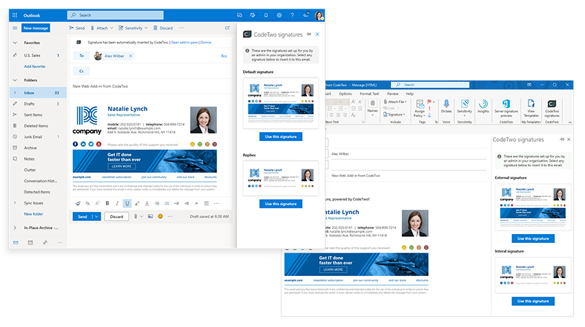 Email Signatures Add-in in Outlook