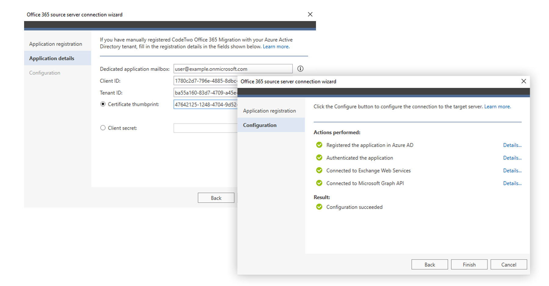 Setup server connection