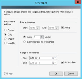 er family rule scheduler xs