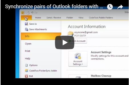 FolderSync Addin video