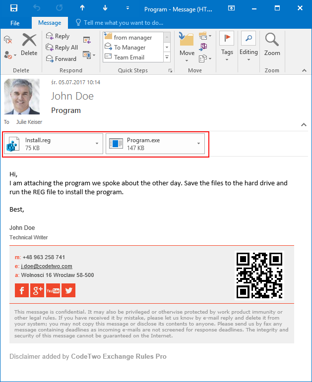 CodeTwo Attach Unblocker Unblocked