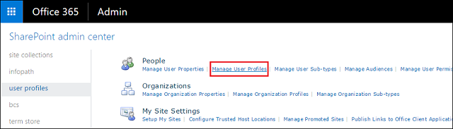 Das Einführen der Seite Edit User Profiles