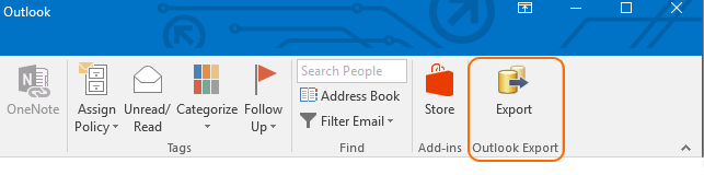 Outlook Export in Outlook