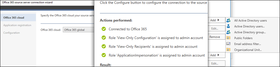 CodeTwo Office 365 Migration - Source Office 365 tenant connection