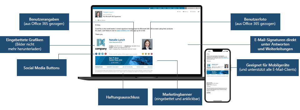 Tools for email signatures management