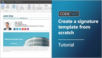 Tutorial von CodeTwo: Entwerfen einer professionellen E-Mail-Signaturvorlage von Grund auf neu