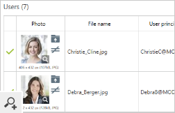 Die Applikation erlaubt,  sich die eingespielten Fotos anzusehen und entsprechende Änderungen einzuführen, falls Sie erforderlich sein sollten.