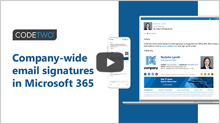 <span style="font-family: segoe ui,Frutiger,frutiger linotype,Dejavu Sans,helvetica neue,Arial,sans-serif">Verwaltung unternehmensweiter E-Mail-Signaturen in Microsoft&nbsp;365 mit CodeTwo</span>