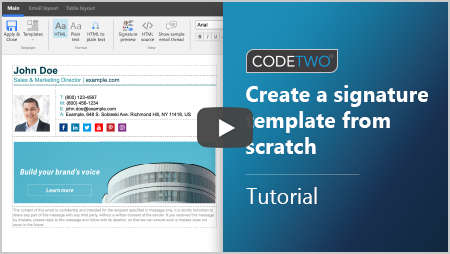 <span style="font-family: segoe ui,Frutiger,frutiger linotype,Dejavu Sans,helvetica neue,Arial,sans-serif">Tutorial von CodeTwo: Entwerfen einer professionellen E-Mail-Signaturvorlage von Grund auf neu</span>